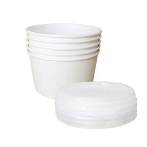 1200ml 종이용기 뚜껑세트 25개, 전자레인지용기