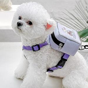 반려견 백팩 하네스+리드줄(L) 세트 고양이 산책 소형견