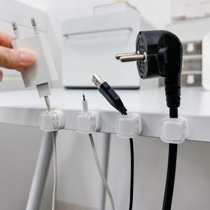 자석 전선 정리 클립 데스크 충전기 스마트폰 usb 케이블 고정 홀더 6p