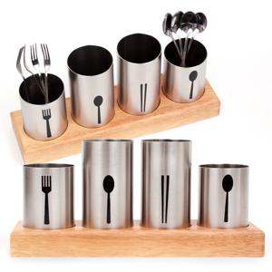 스텐 수저통 4단/수저꽂이 수저함 젓가락통 정리함 물빠짐