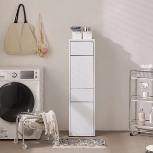 마르체 라임 분리수거함 2단2칸 빨래바구니 수납장