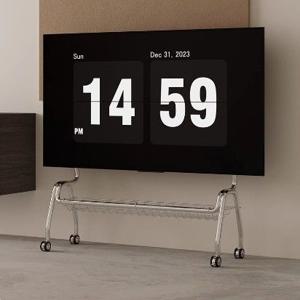 [해외]미드센추리모던 스테인레스스틸 TV거치대 이동식 바퀴달린 티비선반 50-75인치