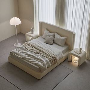 클리어런스 칸 아쿠아텍스 패브릭/부클레 호텔 침대프레임(SS/Q/K)