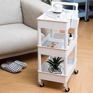 국산 아기 기저귀 신생아용품 거실 주방 수납정리 카트 이동형 트롤리 3단