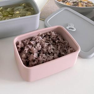 1+1+1 실리콘 스팀홀 전자레인지 냉동밥 밥소분 밀폐용기 350ml 3P