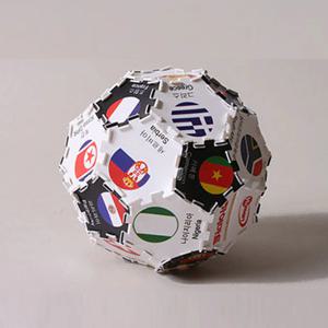 DIY 입체 퍼즐 조립 키트 축구공 3차원 검정 YM-901