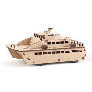 DIY 나무 모형 조립 키트 풀백 카타마란 여객선 TM-574
