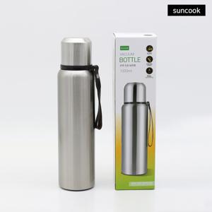 썬쿡 진공 보온병 1000ml 스테인레스 304 가죽스트랩