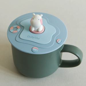실리콘 머그 리드 - 02 Swimming hippo