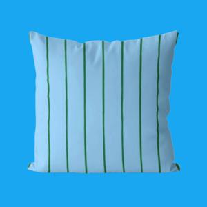 하이라이트 스트라이프 쿠션커버 비비드 인테리어 포인트 쿠션 Blue-Green 45X45