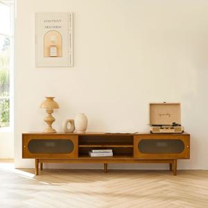 세렌 원목 유리 TV거실장 2000 pn631-1