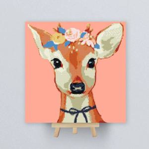 보석십자수 명화 풍경 아기꽃사슴 종이판형 30x30