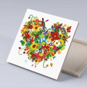 보석십자수 명화 풍경 플라워하트 30x30