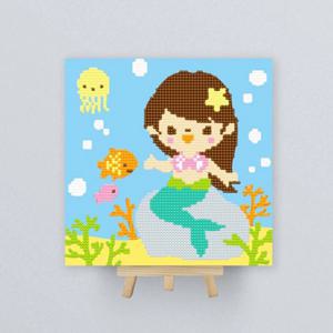 보석십자수 명화 풍경 바다 인어공주 20x20