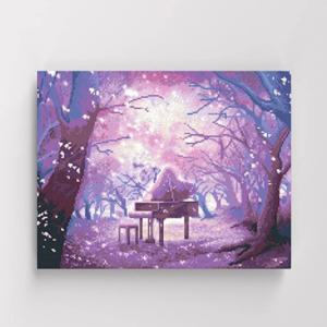 보석십자수 명화 풍경 숲속의 피아노 40x50