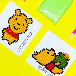 DIY 보석십자수 스티커 디즈니 위니 더 푸우 시리즈 10x10