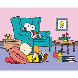 DIY 보석십자수 피너츠 스누피 캔버스형 DAILY 코지데이 40x50