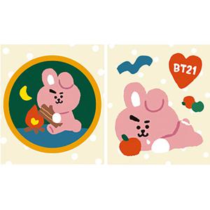 DIY 보석십자수 BT21 데코스티커 그린 쿠키 9.5x11