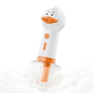 강아지 고양이 자동 목욕 거품기 화이트 오리버블건