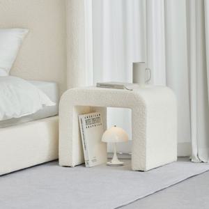 아쿠아텍스 패브릭/부클레 라운드 협탁