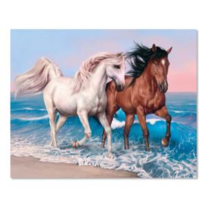 보석십자수 캔버스 액자형 동물 커플마도 40x50