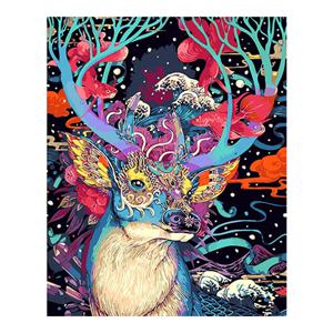 보석십자수 패브릭형 판타스틱 사슴 40x50