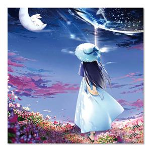 보석십자수 패브릭형 소녀의 기다림 40x40