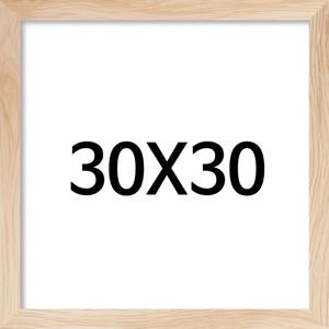 보석십자수액자 30X30cm 정사각액자 미송 우드 텍스쳐 프레임 투명 아크릴판