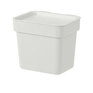 홀바르 통+뚜껑 휴지통 정리함 라이트그레이 3L