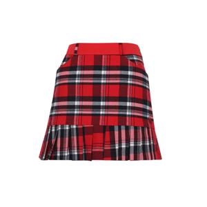 골피아 국산 여성 밑단 주름체크 골프치마 ASF4BU4263