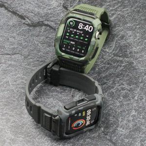 애플워치 카모 스트랩 일체형 케이스 지샥 밴드 밀리터리 패션 스포츠 캠핑 줄질