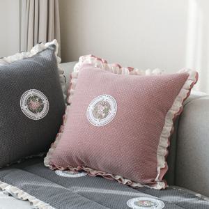 피그먼트 순면 다이아 프릴 방석 겸 쿠션 커버 (50x50)