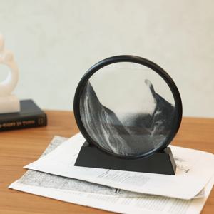 그레이 샌드 픽쳐 아트 라운드 오브제