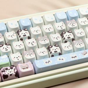 시바 키캡 강아지 PBT MAO 프로파일 고양이모양 키캡 귀여운 강아지키캡 시바이누