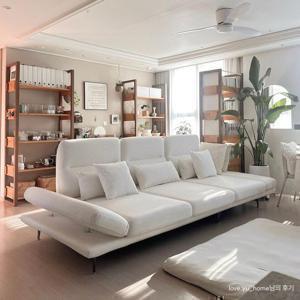 오뜨 4인 갤럭시 이지클린 패브릭 스윙소파 (쿠션 포함)