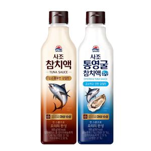 사조참치액 500g*1개 + 통영굴 참치액 500g*1개