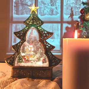 빈티지 트리 크리스마스 오르골 스노우볼 워터볼