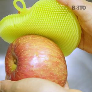 실리콘 야채 과일 세척 브러쉬 사과 수세미 2개 세트