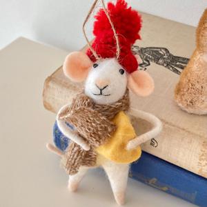 크리스마스 양모 오너먼트 치즈 햄토리 트리 장식 양모펠트