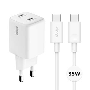 35W USB-C타입 고속 충전 듀얼 어댑터 +  C to C 고속 케이블 세트