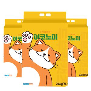 두부랑캣츠 이코노미 오리지널 7L x3개 고양이 두부모래