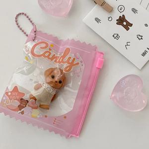 귀여운 미니 솜털 아기 캔디곰 인형 포켓 키링