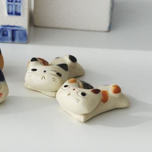 시치미냥 고양이 젓가락받침 2color 일제도자기 핸드메이드 수저받침