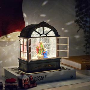 빈티지 창문 크리스마스 워터볼 오르골 4종 장식 소품 오브제 꾸미기 - 구유