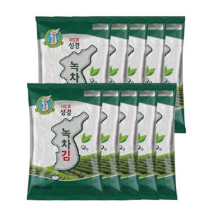 성경 녹차김 30g*10봉 지도표 전장 잘라먹는 김