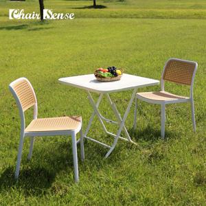 오슬로 테이블 700 사각 + 마스터 체어 2인 세트 야외 카페 펜션 테라스 의자