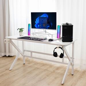 게이밍  컴퓨터 책상 1인용  게임용 책상 K형화이트 1400