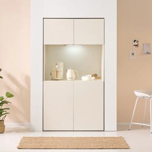 아틀리에 홈카페 수납장 냉장고장 cream