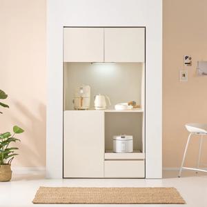 아틀리에 홈카페 주방 수납장 냉장고장 cream