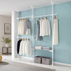 튼튼한 선반 시스템 행거 EO-304W 폭조절 2단 시스템 조립식 원룸 가성비 행거